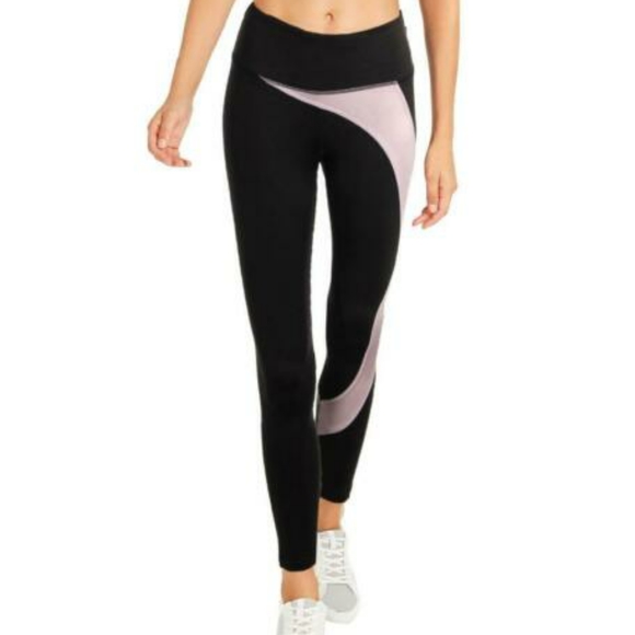 Tahari Sport Black/Rose Leggings - Picture 3 of 4